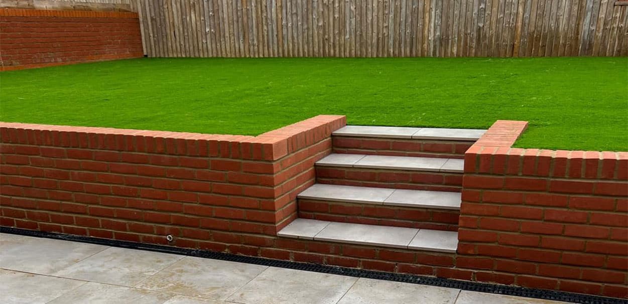 Garden after artificial grass installation — project 1