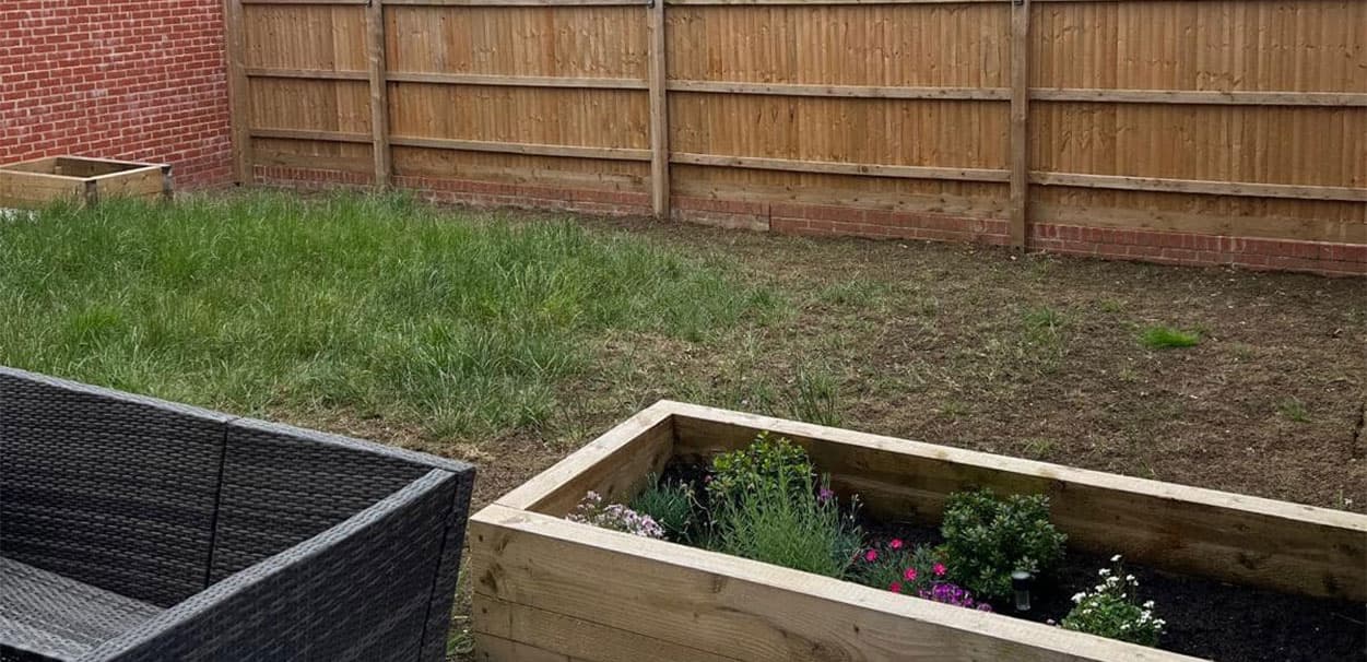 Garden before artificial grass installation — project 2