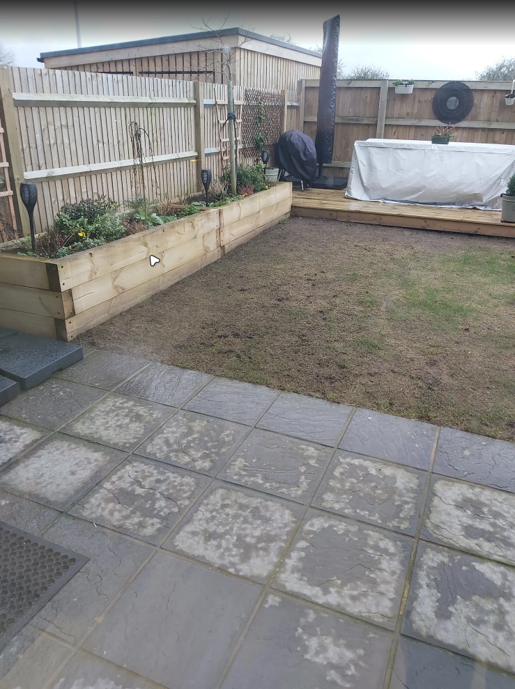 Garden before artificial grass installation — project 4